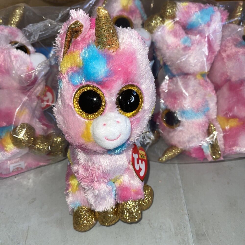 TY Beanie Boos 6" FANTASIA the Unicorn Plush Stuffed Animal Toy MWMTs Heart Tags